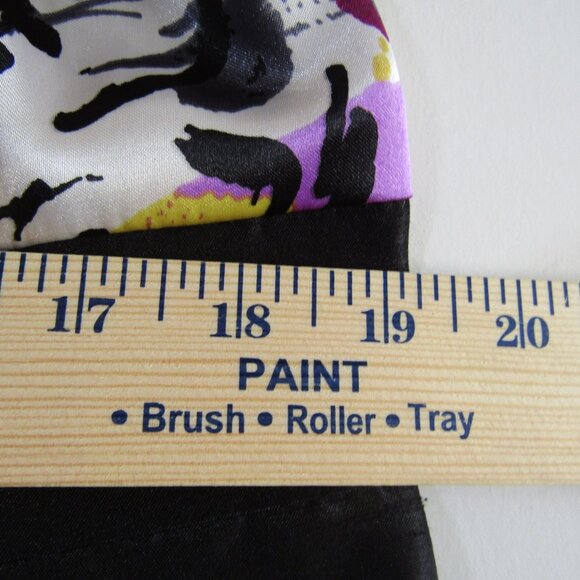 K Jordan Women's Sheath Dress 20W Black Pink Floral Satin Ruffle Business Church - Picture 9 of 11